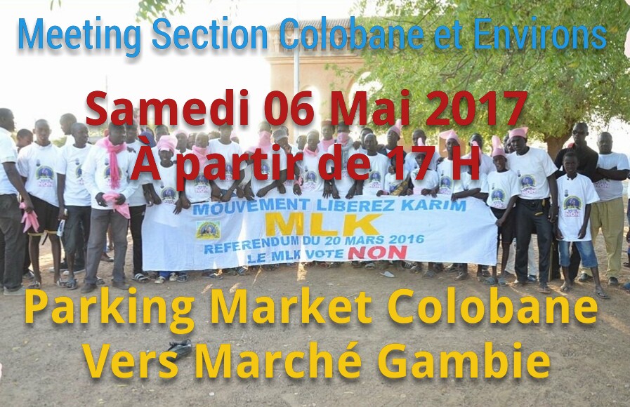 Le mouvement ligguey ak Karim en meeting ce 06 mai à Colobane.