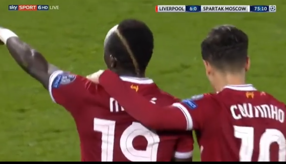 Vidéo – Liverpool: Le doublé de Sadio Mané face au Spartak Moscou