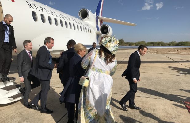 Arrivée du Président Emmanuel MACRON à Saint-Louis