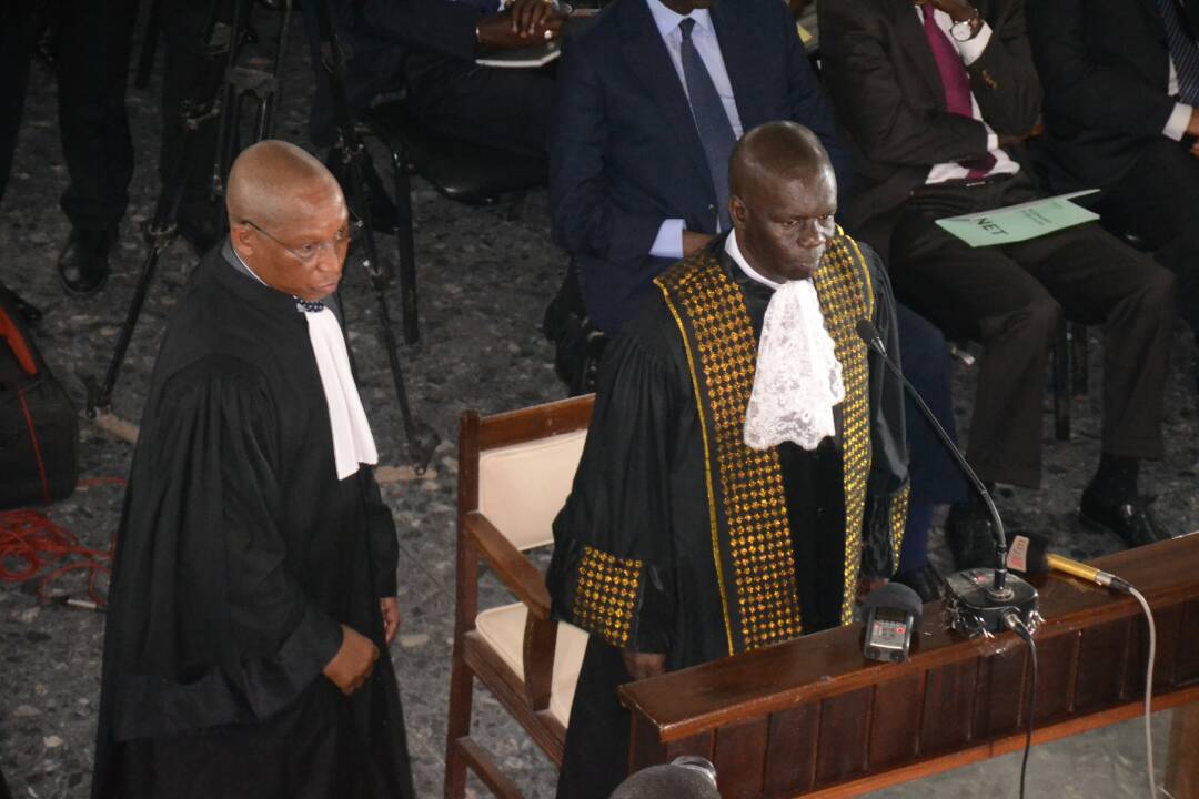 Ceremonie officielle de prestation de serment et d'installation du nouveau 1er President de la Cour des Comptes