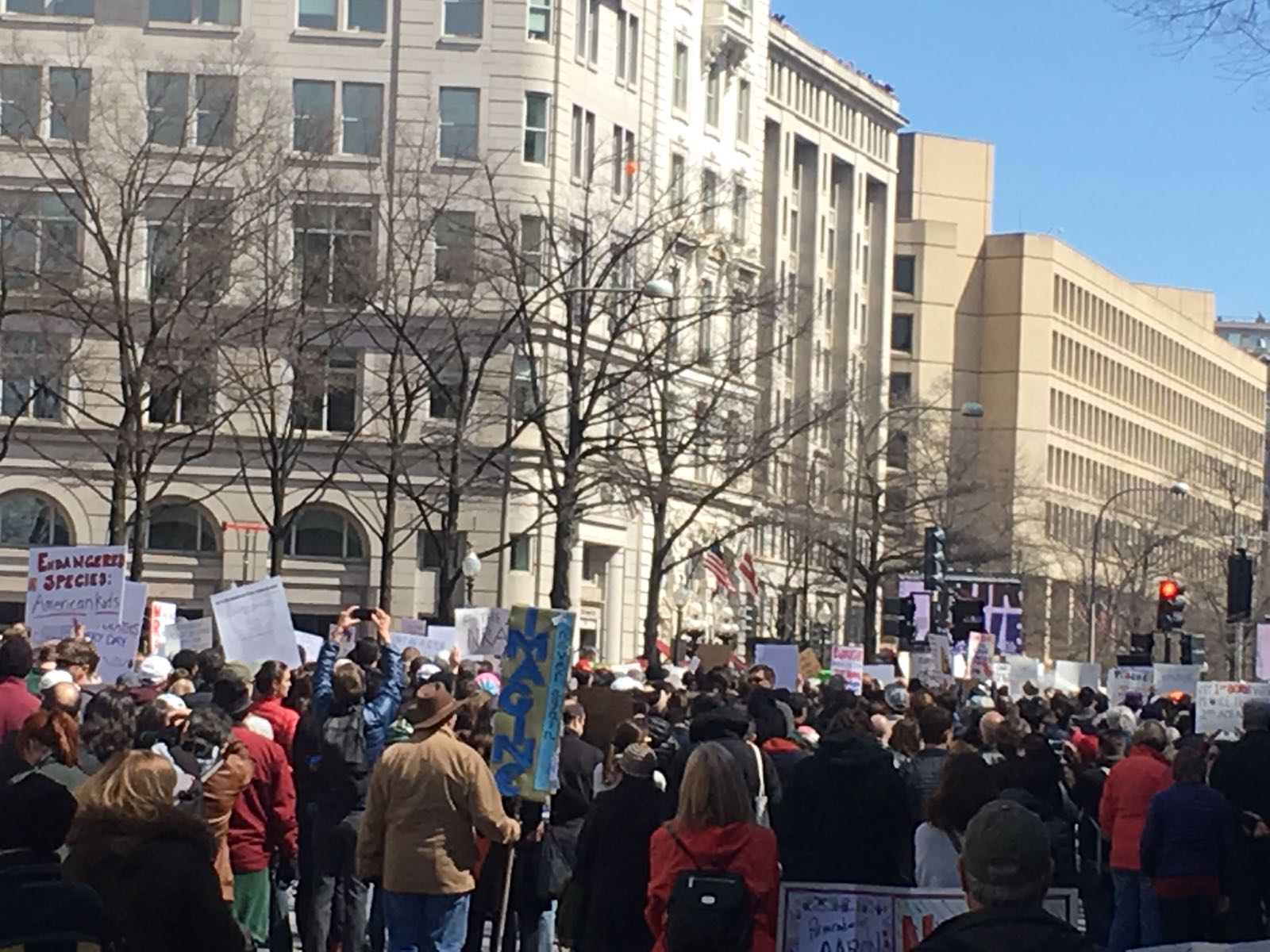 En images, les Américains dans la rue pour protester contre la loi sur l'octroi des armes à feu.