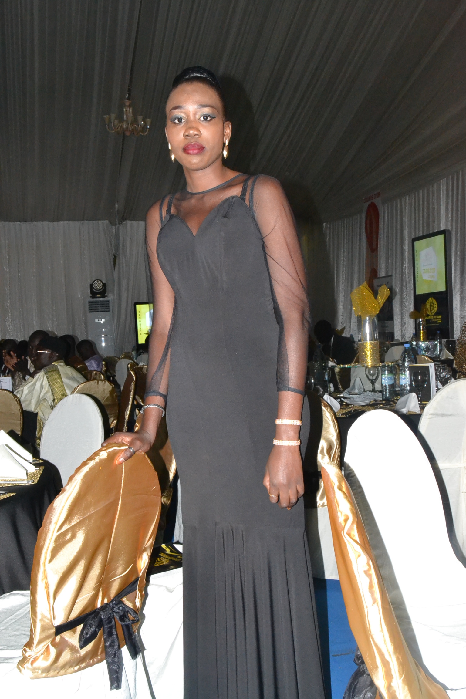 La styliste Ndeye Fatou Sy de DIODIO COUTURE qui a habillé les hôtesses de la 14 eme éditions des Cauris d'or 2018.