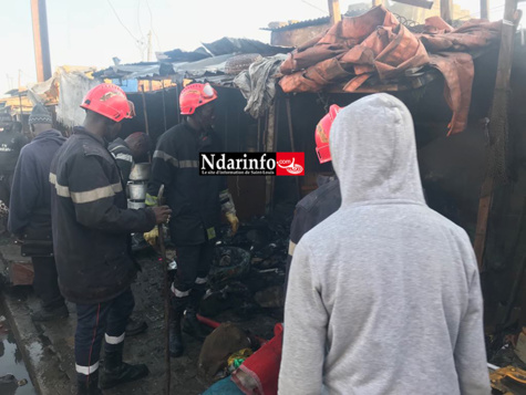 Saint-Louis: trois cantines consumées par les flammes au marché « Pikine »