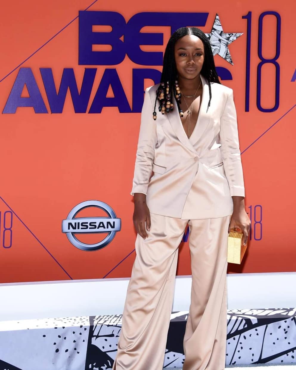 Fatou N’diaye sur le tapis rouge des BET Awards 2018