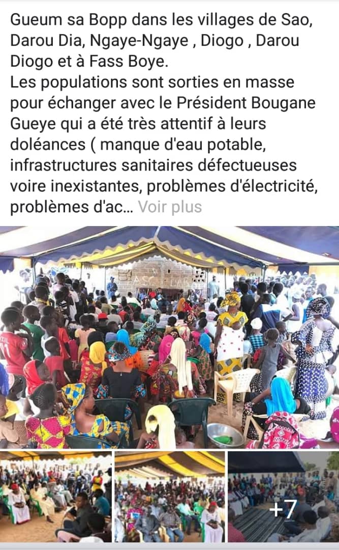 Yeumbeul se mobilise pour "GUEUM SA BOOP",le Président Bougane a visité plusieurs quartier ce mardi.