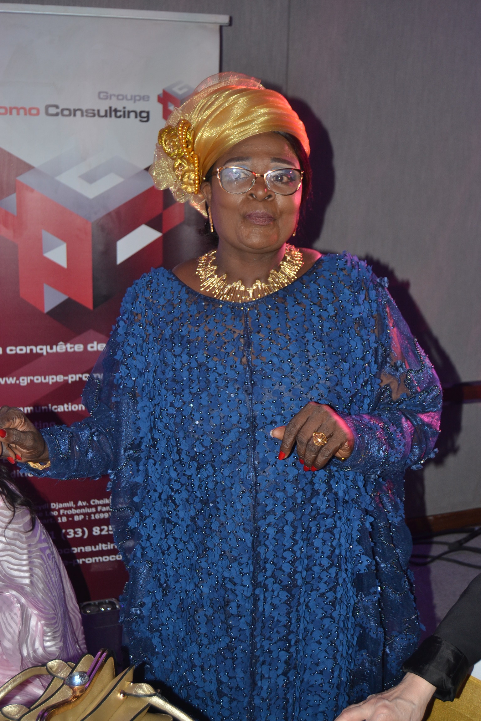 Madame Ndoura, vice présidente du MEDS, patronne de l'agence de voyage Ndoura aux African Leadership Awards à Paris