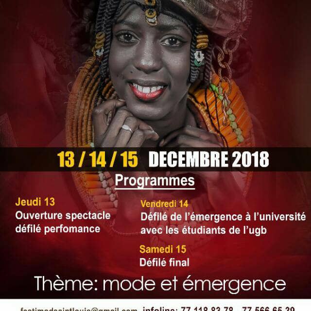 Festimod 2 éditions:  le 13 14 15 décembre à lintitut français de saint louis avec le styliste Baye Fall Bathily.