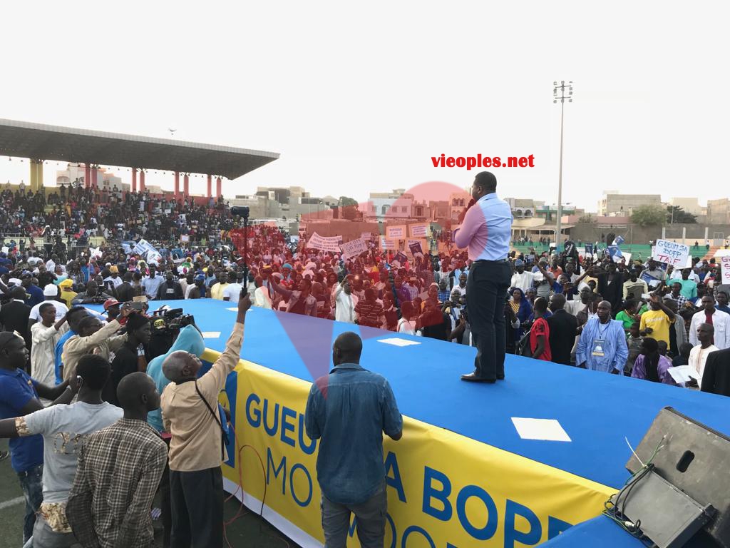 PARI DE LA MOBILISATION RÉUSSI:Les images de l'investiture du candidat de "GUEUM SA BOOP" Bougane Guéye au stade Amadou Barry.