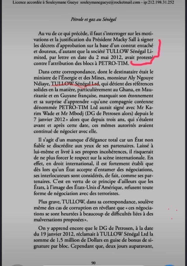 Ousmane Sonko avait "défendu" Tullow Oil dans son livre "Pétrole et gaz au Sénégal : Chronique d’une spoliation"