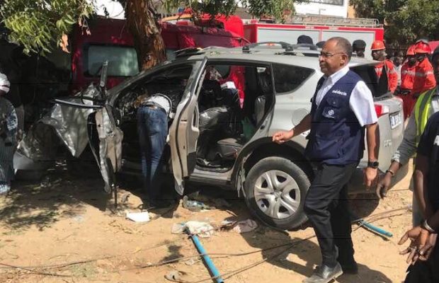 RETOUR SUR L’ACCIDENT DRAMATIQUE À LA SICAP : Une dame qui conduisait un véhicule Toyota, Rav4 rempli de gamins a perdu le contrôle, 6 morts