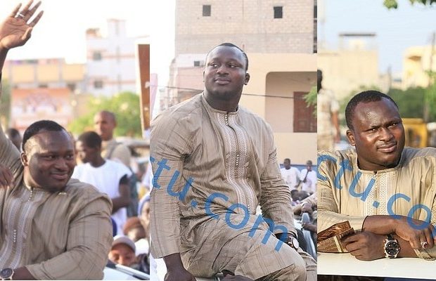 Modou Lo au meeting de Macky Sall à Dagana, le président voit Xaragne Lo le rejoindre dans le convoi pour une poignée de main.