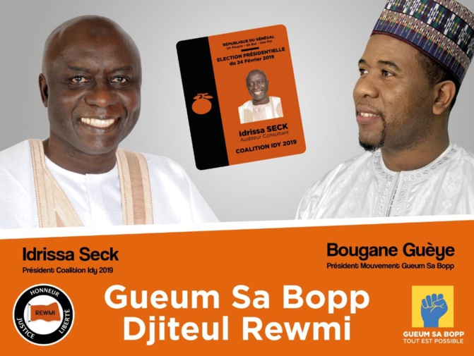 C’est décidé ! Gueum Sa Bopp soutient la candidature d’Idrissa Seck.