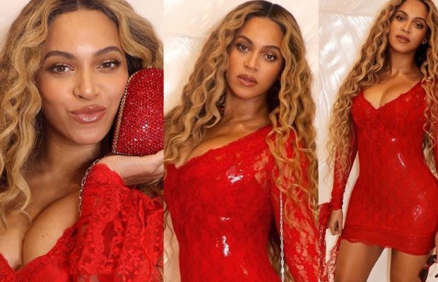 Beyonce fait monter la température dans une mini-robe rouge