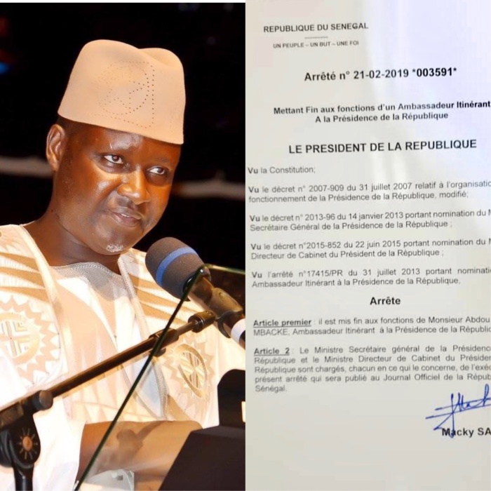 Soutien à Idrissa Seck: Serigne Abdou Samad Mbacké limogé