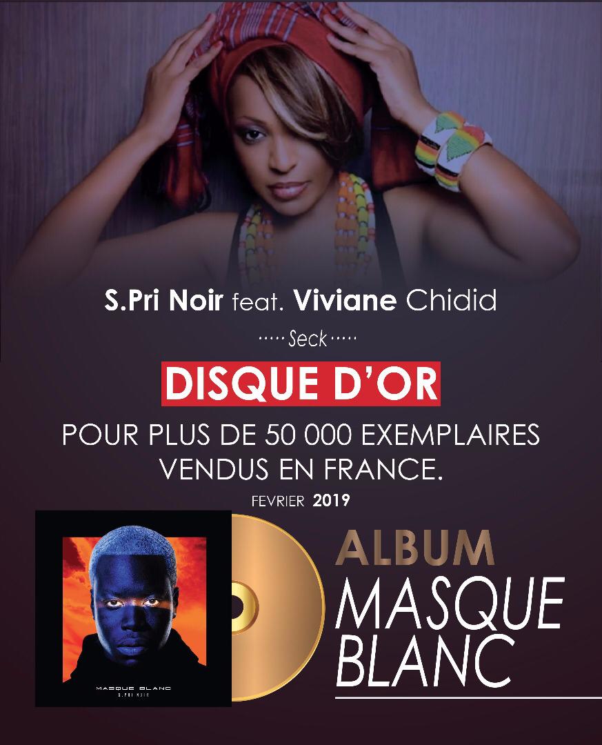 S. PRI  Noir en featuring avec Viviane décroche un disque pour son premier album