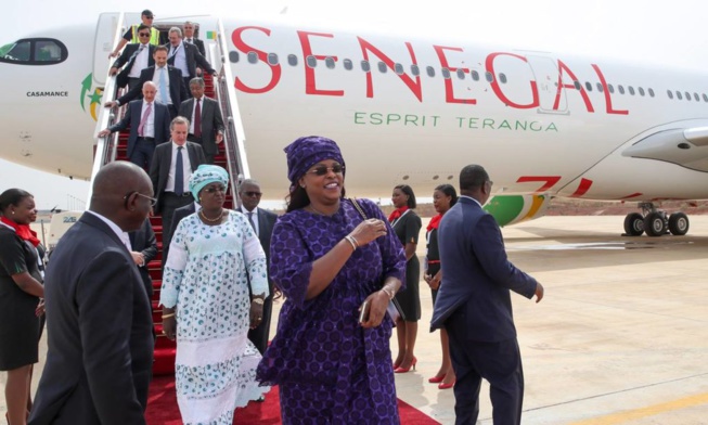 Airbus A330 Neo de Air Sénégal: l’avion à Dakar avec 13 tonnes de dons pour Marième Faye Sall