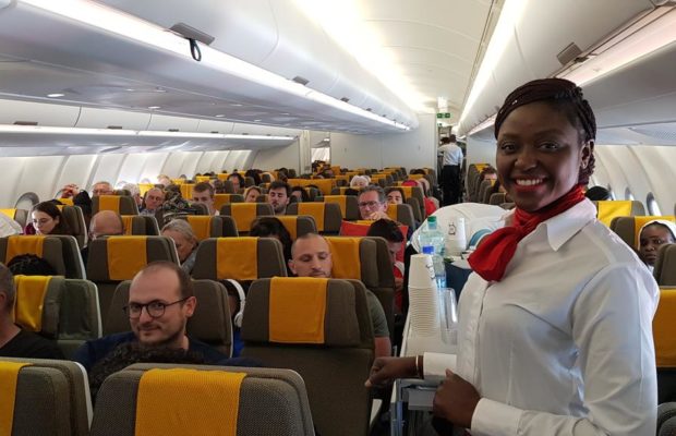 A bord de la Casamance pour son premier vol commercial Dakar- Paris Dakar