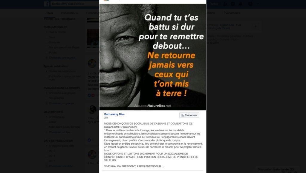Main Tendue de Ousmane Tanor Dieng : La cinglante réponse de Barthélémy Dias