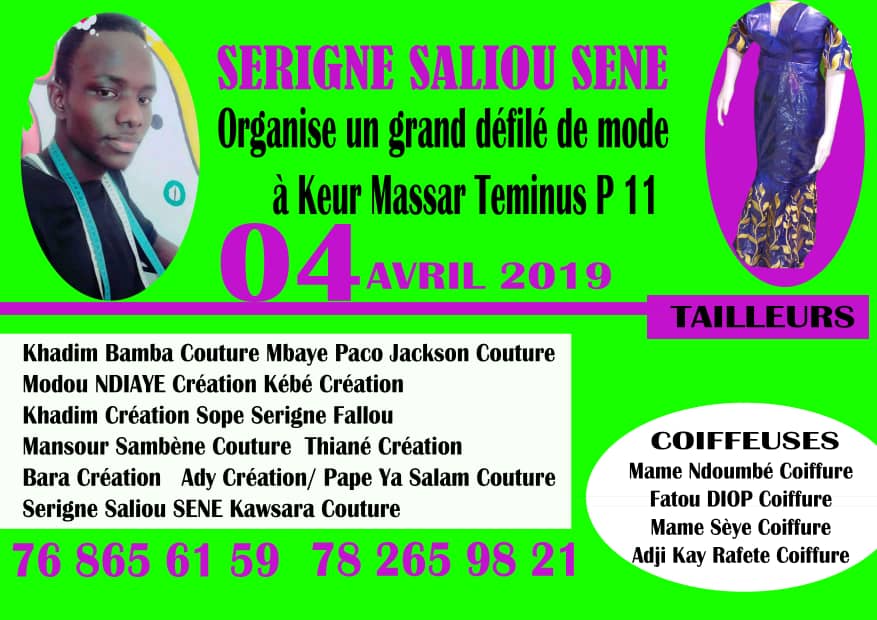 Le 04 Avril, Keur Massar: Serigne Saliou Séne la main magique présente sa nouvelle collection parrainée à l'incontournable Cheikh Sarr Zik FM