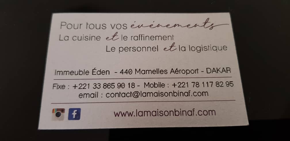 POUR VOS EVENEMENTS, CEREMONIES MARIAGES BAPTEMES RECEPTIONS: AIDA DIALLO LA MAISON BINAF VOUS ATTEND AU 78 117 82 95