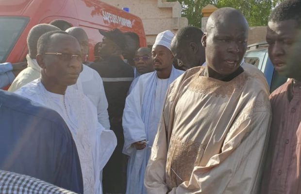 Arrivée L’arrivée de la dépouille de Cheikh Bethio Thioune devant la maison de Serigne Saliou