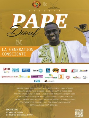 AMERICAN TOUR: New African Production présente Pape Diouf au Symphonispace à Atlanta le 04, New York le 13 JUILLET