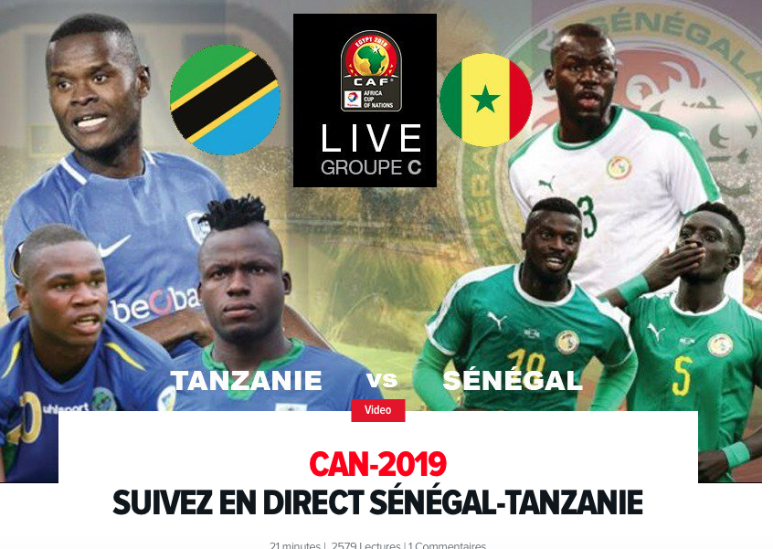 Can-2019 : Suivez en direct Sénégal 2-Tanzanie 0