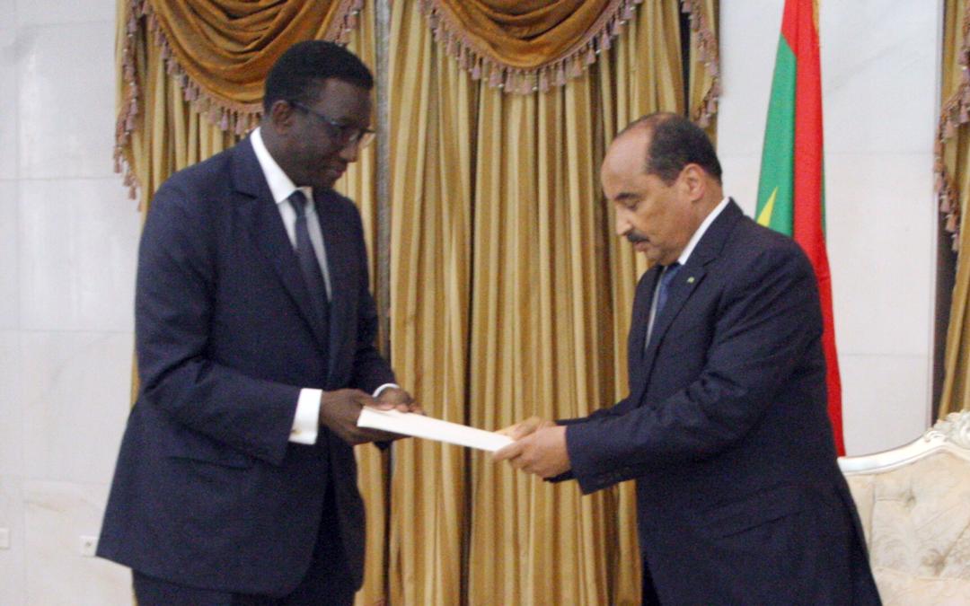 Le Ministre des Affaires Étrangères et des Sénégalais Monsieur Amadou BA a été reçu  par le Président de la République Islamique de Mauritanie .
