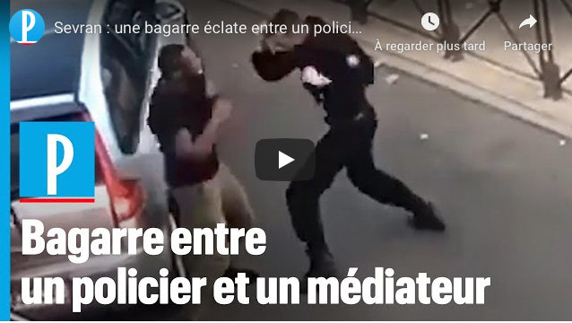 VIDEO- France: Bagarre en pleine rue entre un policier et Lamine Bâ, employer municipal
