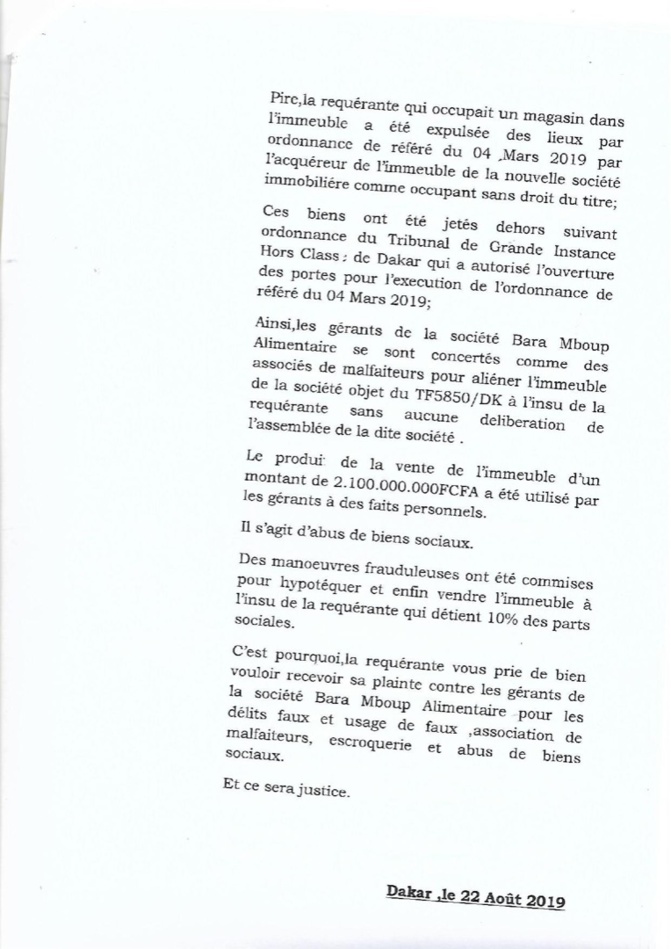 Escroquerie et abus de biens sociaux : Serigne Mboupe et son frère visés par une plainte…de leur sœur