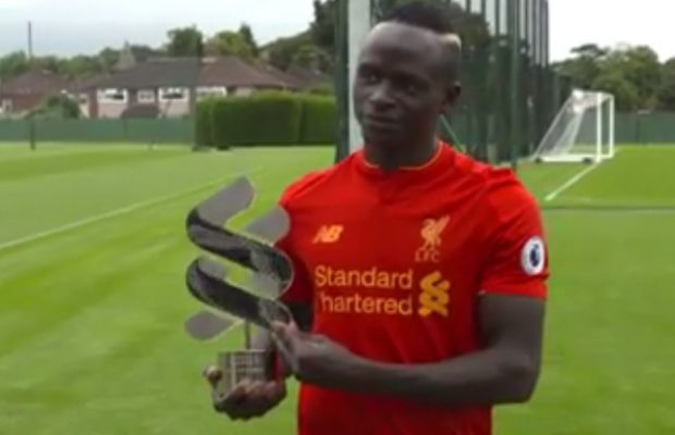 Sadio Mané élu meilleur joueur africain du mois