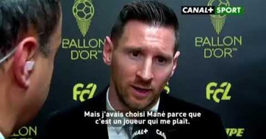 Vidéo – Messi : “J’avais choisi Sadio Mané car c’est un joueur qui me plaît.”