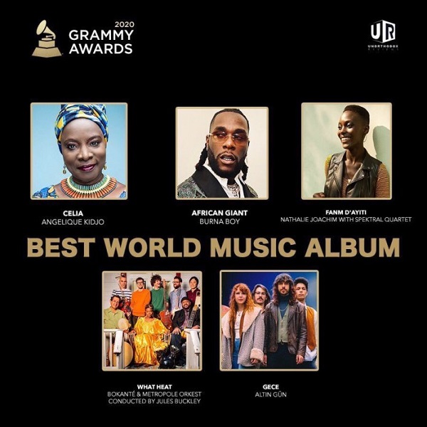 Grammy Awards 2020 Angelique Kidjo remporte le prix du meilleur album