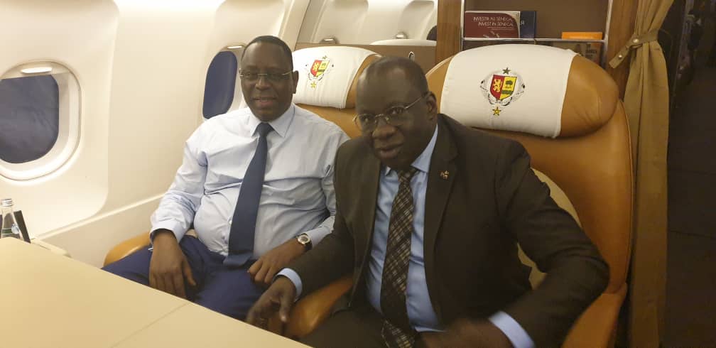 Le Président Mbagnick Diop du MEDS au forum économique mondial en Allemagne avec Macky Sall