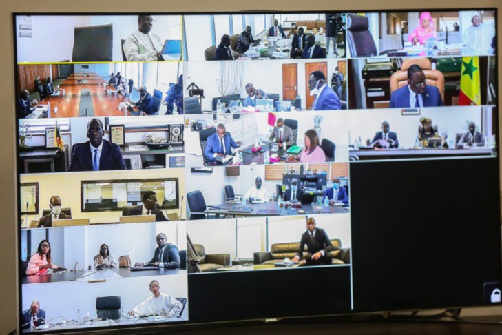 Visioconférence: Les images du Conseil des ministres
