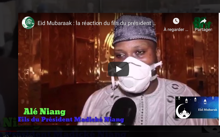 Eid Mubaraak : la réaction du fils du président Madické Niang