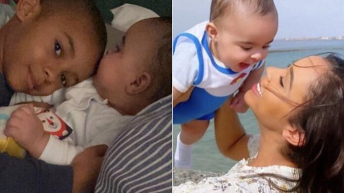Léa Soukeyna Ndiaye toute heureuse aux côtés de ses deux mignons petits garçons
