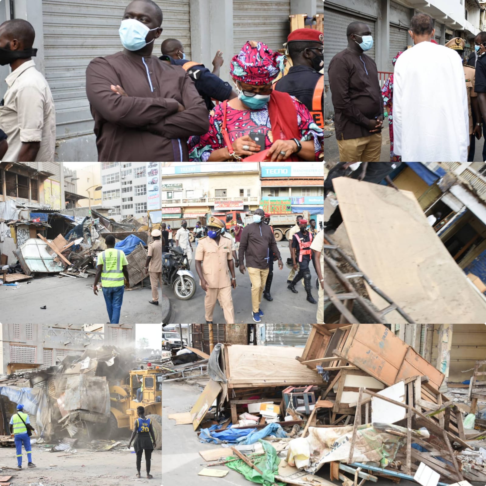Urgent les premiers images de la démolition du marché Sandaga