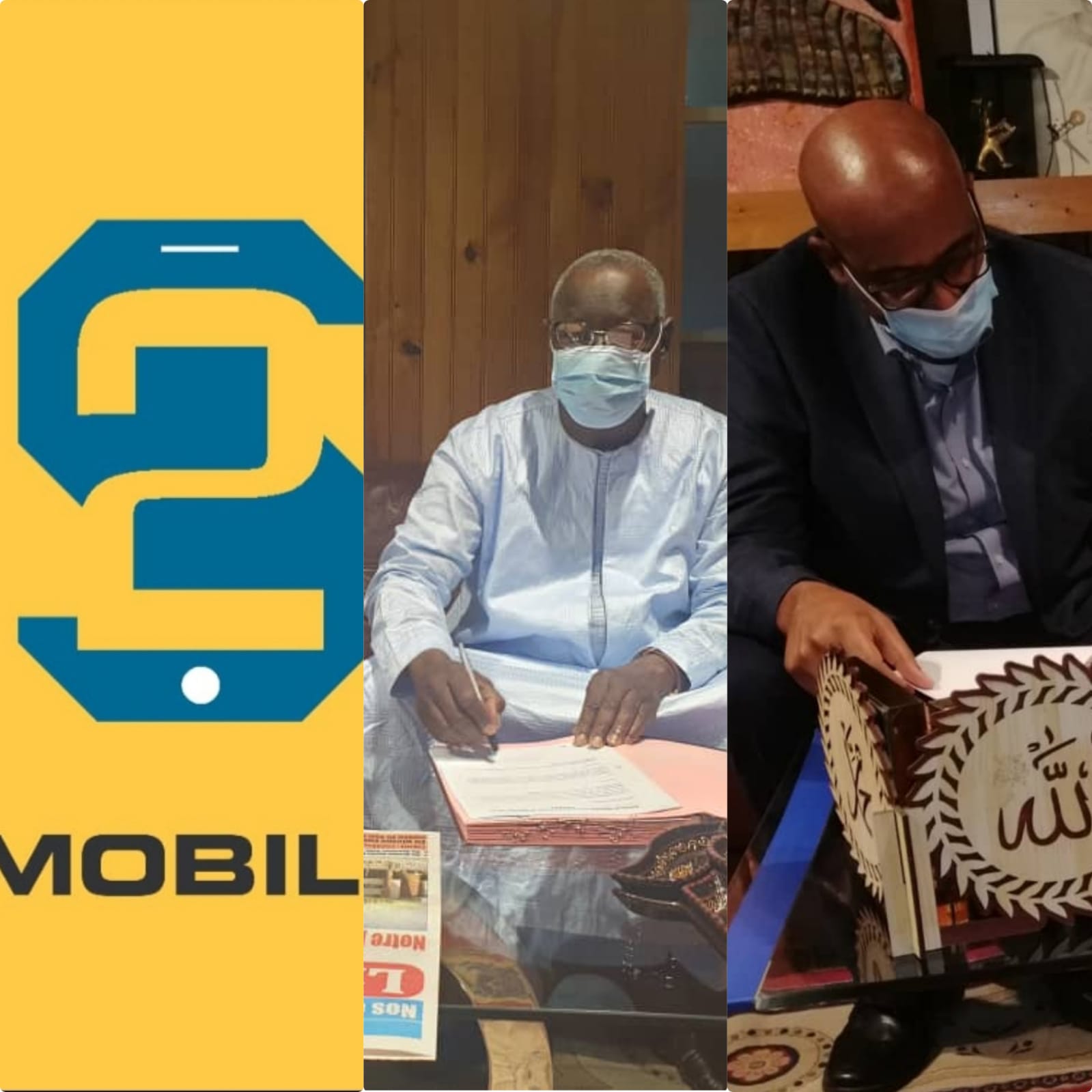 Les images de la signature entre 2S Mobile de El Hadj Ndiaye 2stv et Expresso pour la nouvelle puce téléphonique 2s mobile