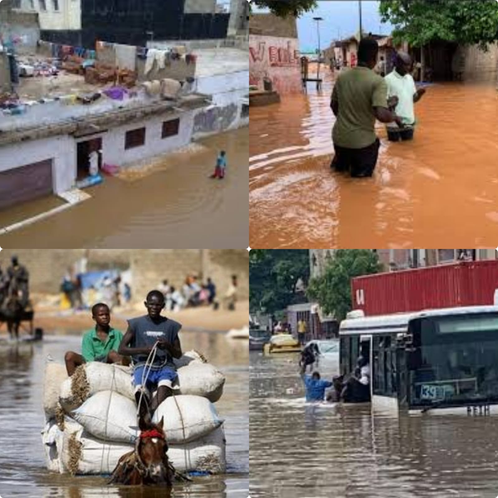 URGENT NO COMENT: Le Sénégal patauge dans l'eau après la pluie du samedi. REGARDEZ