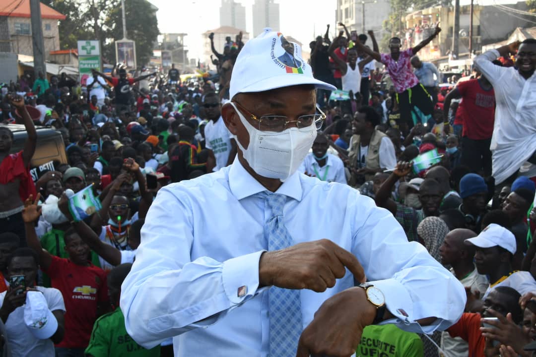 Cellou Dalein Diallo:Conakry est en fête ce soir ! Merci à tous pour cet accueil chaleureux et empli d’amour.