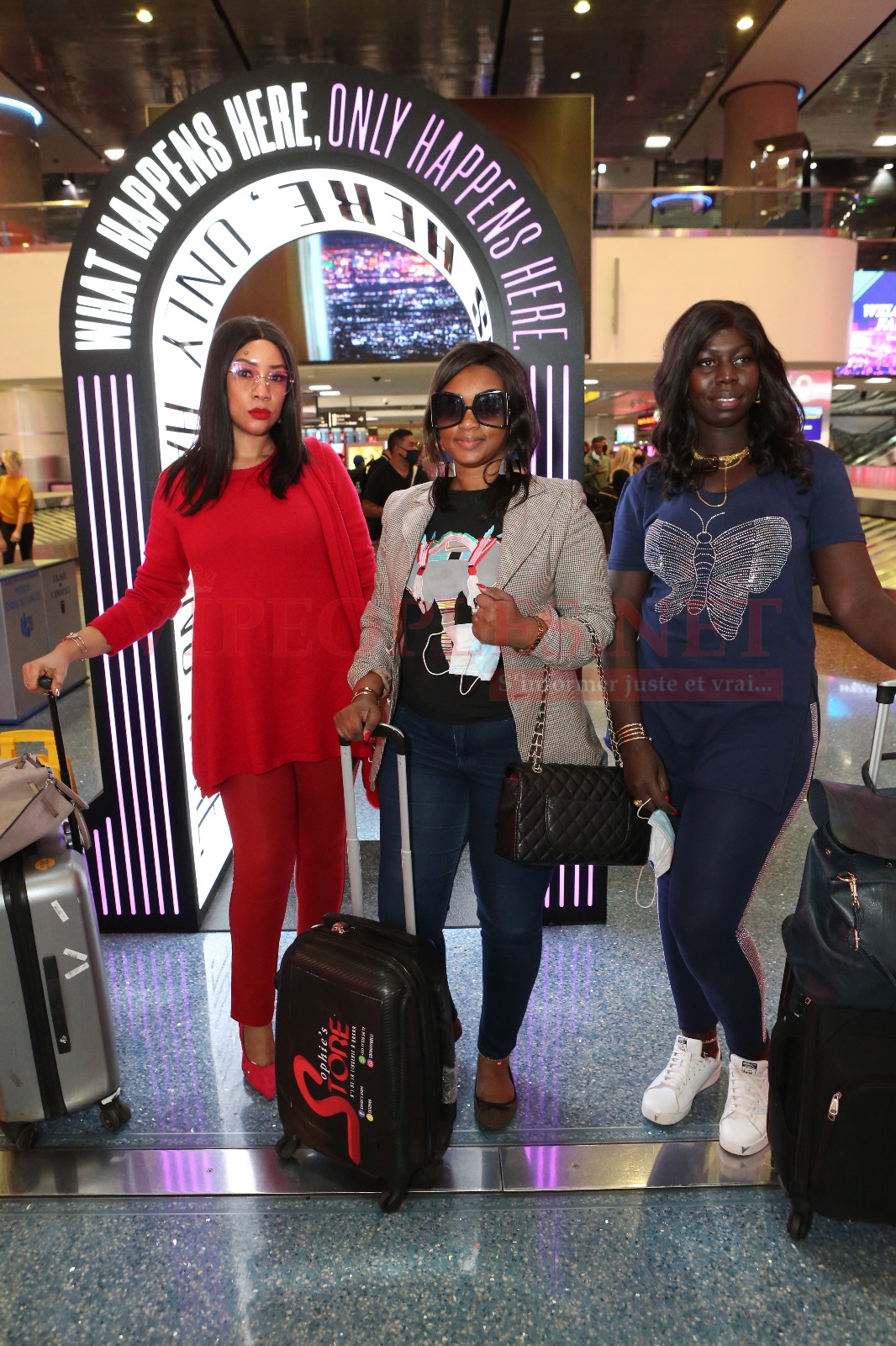 En images depuis l'aeroport de Las Vegas, l'arrivés des guest de Mo Gate pour au Las Vegas Fashion week
