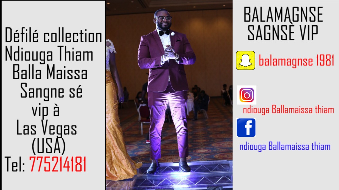 Ndiouga Thiam balla maissa sagne sé vip expose sa magie à las Vegas Fashion show avec sa colection