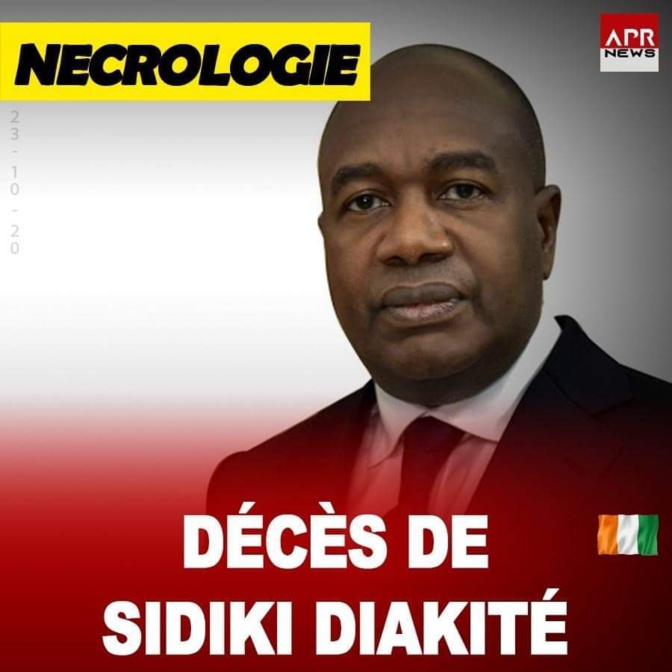 Nécrologie - Côte d'Ivoire: le ministre de l'Intérieur Sidiki Diakité est mort