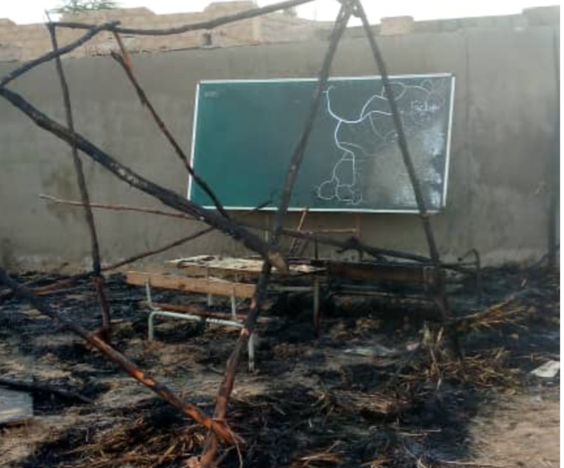Incendie dans une école à Kaolack: trois abris provisoires consumés par les flammes