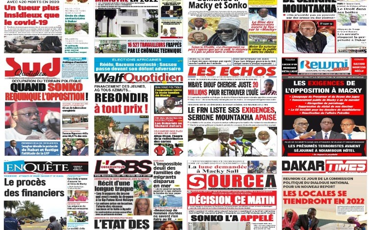 Actu-Kiosque : Les unes des quotidiens : Retour du poste de 1er ministre, la date des élections municipales, dialogue politique, relance de l’économie, sports….