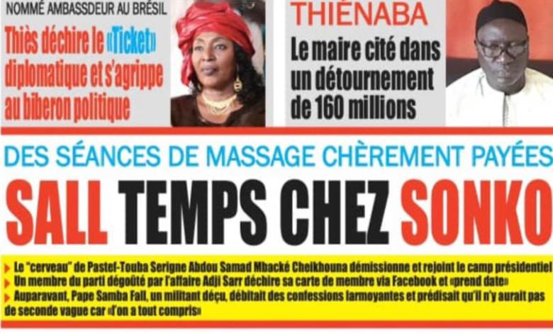 Actu-Kiosque: Les Unes des quotidiens : DÉTHIÉ fall met du sable dans Mbourou akk Soow, Démission Chez les patriotes, front de guerre Madiambal/Juge Teliko, football les lions…