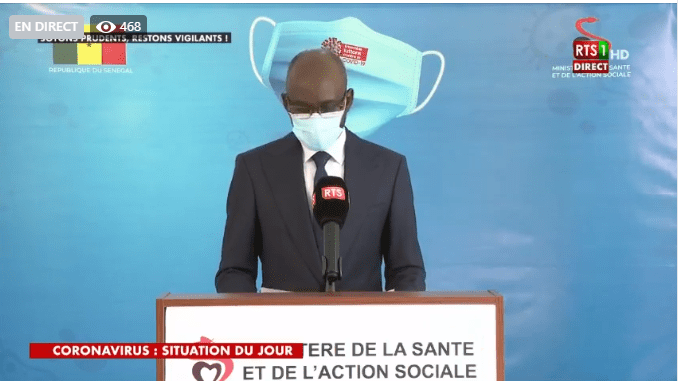 SÉNÉGAL : 77 nouveaux cas testés positifs au coronavirus, 113 nouveaux guéris, 3 nouveaux décès et 32 cas graves en réanimation.