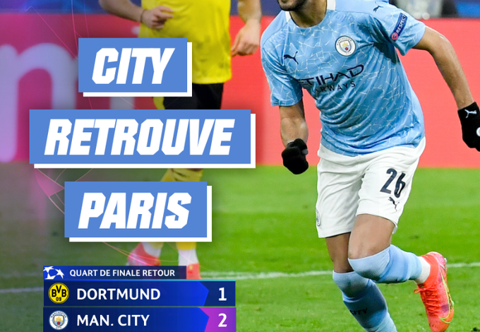 LDC : Manchester City rejoint le PSG de Gana Guèye en demies finales