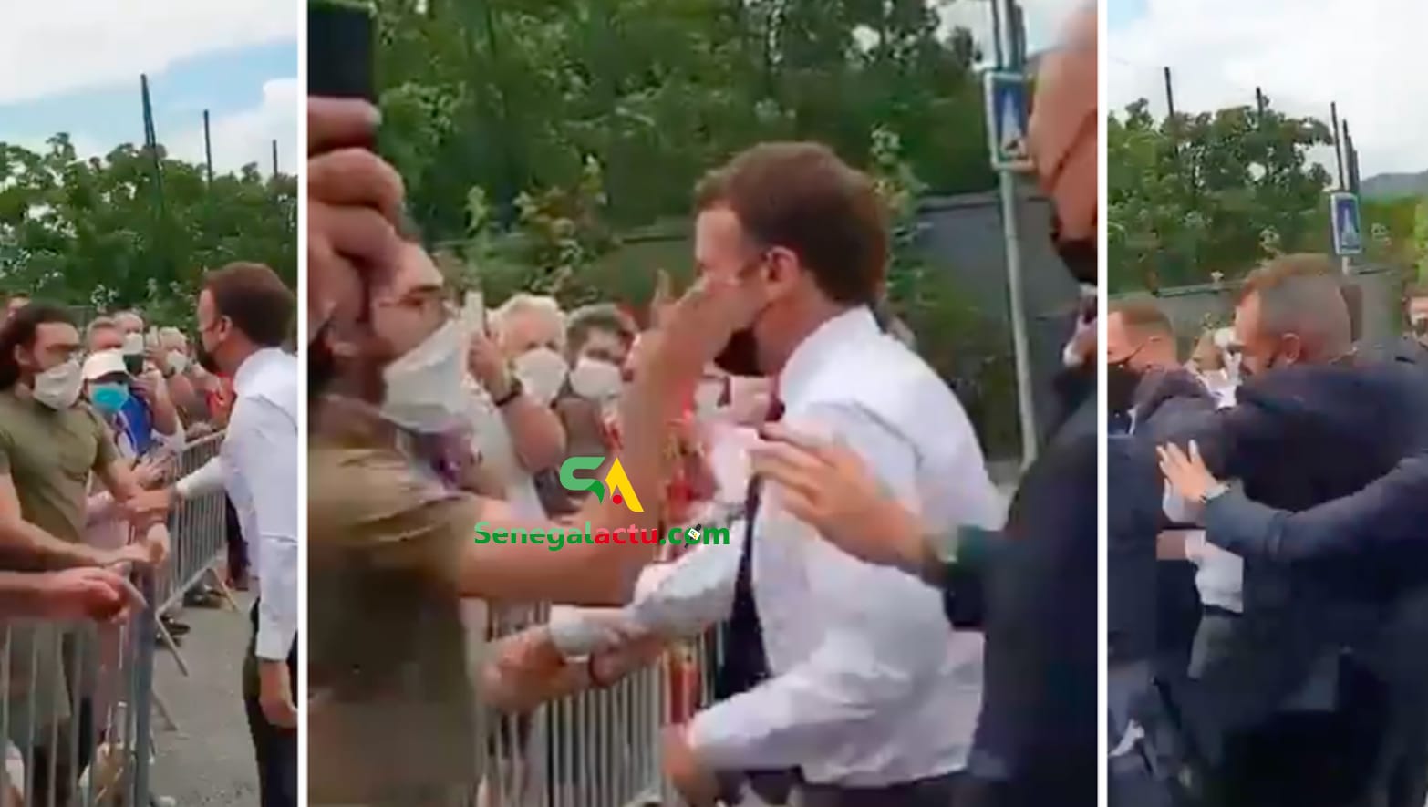 Emmanuel Macron GIFLÉ lors d’un déplacement dans la Drôme